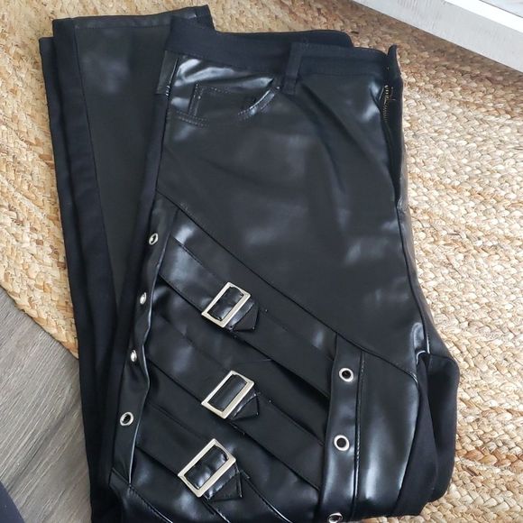 Source Unknown Other - Black Mens Pleather Pants